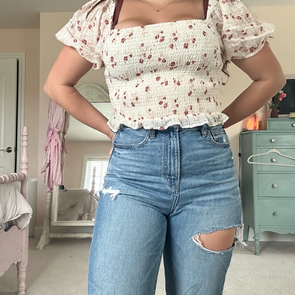 American Eagle Floral Blouse